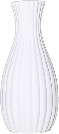 Supvox Modern White Vase Stylish Ceramic Vase For Home Decoration Amazon Co Uk Kitchen Home