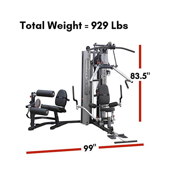Body-Solid Multi-Station 210lbs Weights Stack Bi-Angular Gym Machine with Leg and Calf Press Attachment, Leg Strength Training Equipment, Functional Exercise Workout Station - Image 6