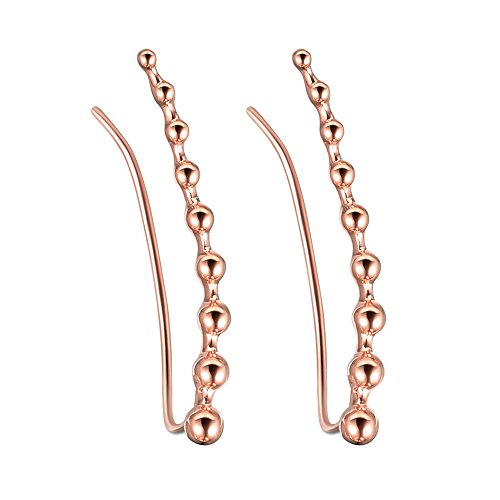 Sterling Silver Geometrical Ear Climbers Ear Crawlers Ear Sweeps