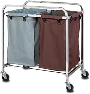 ZHL Carrito clasificador de Ropa Extra Grande 2 Bolsas, cesto para Ropa