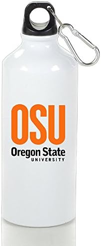 ZOENA Oregon State University Portable Custom Sports Water Bottle White With Carabiner Hook,400-600ml /6.5OZ