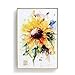 DEMDACO Dean Crouser Sunflower Gallery Wrapped Canvas Print 12 x 8 Ash Wood Framed Wall Art Plaque
