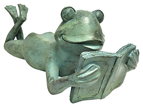 Continental Art Center CAC14621B Polyresin Frog Reading a Book Garden Statue - Thumbnail 4