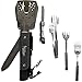 W4W BBQ Camping Utensils Travel Set – 6 in 1 Camping Cooking Gear – Portable Barbecue cookware Includes Knife, Tongs, Spatula, Grill Fork, Bottle Opener, Corkscrewthumb 4