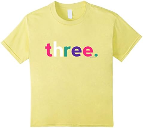 unisex-child Girls Birthday Shirt 3 for Kids Gift Age Three Year Old 4 Lemon