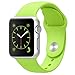 FanTEK Apple Watch Band Soft Silicone Sport Style Replacement iWatch Strap for Wrist Watch Models - Medium/Large - 42mm - Green