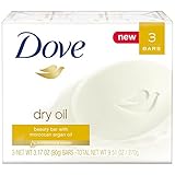 Dove Beauty Bar, Dry Oil 3.17 oz, 3 Bar