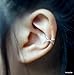 79) No Piercing Criss Cross Ear Cuff - Sterling Silver, Silver Plated