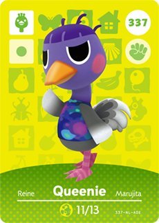Queenie - Nintendo Animal Crossing Happy Home Designer Series 4 Amiibo Card - 337