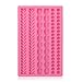 Beasea Silicone Mold for Cake Decorating, Pie Crust Pearl Lace Fondant Diy Baking Tool Pink Border Decoration Sugarcraft Lace Rope Mould for Chocolate Cupcake Candy Pastry Jelly