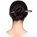 Fashion & Lifestyle 2 Count Handmade Ebony Wood Carved Hair Decor Sticks Shawl Pins Picks Pics Forks for Women Girls Hair Updo Making Accessory 7