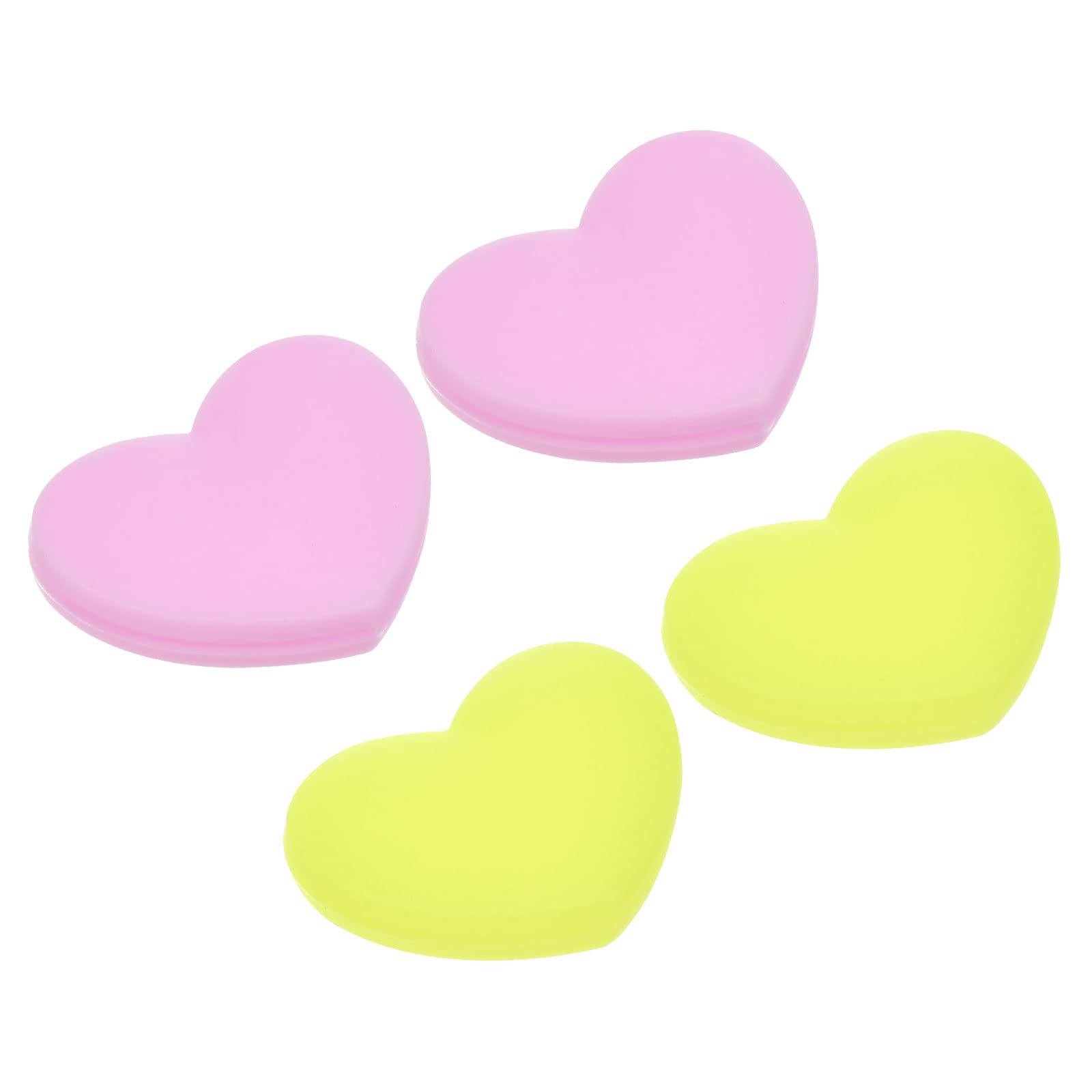 PATIKIL Tennis Vibration Dampener, 4 Pack Heart-shaped Silicone Shock Absorber Racket String Damping for Tennis Racquet, Yellow, Pale Pink