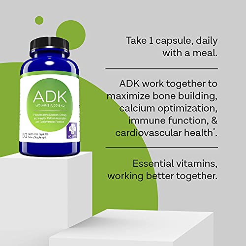 MD.LIFE ADK Vitamin Supplement Vitamin D3 K2 and A 90 Capsules