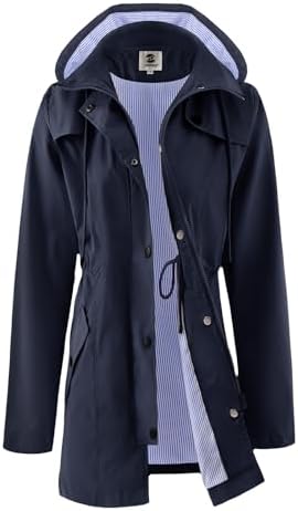 Amazon.com: Mzkdieey Womens Fleece Lined Waterproof Raincoat