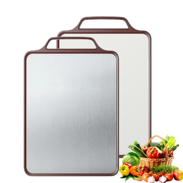 Photo 1 of **HAS SCRATCHES** Titanium Cutting Board for Kitchen - Cutting Board Double Sided Food Grade for Meat Fruit & Vegetable