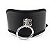 Pavian Slave Harness Leather Thick Choker Neck Collar Restraints BDSM Toys with O ring chain black