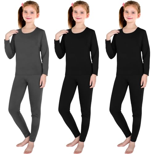 3 Set Girls Thermal Underwear Soft Long Underwear
