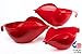 Pourfect Original Spill-Proof 6, 8 and 12 Cup Mixing Bowl Set, Empire Red