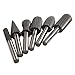 Ginode 6mm Rotary File Burr Cutter, 6Pcs Tungsten Steel Rotary File Cutter, 1/4