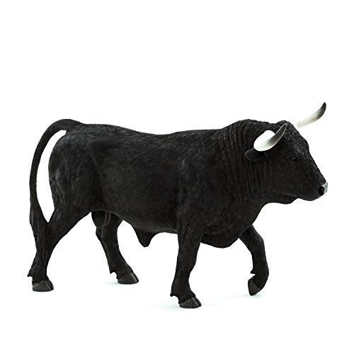 Mojo Fun 387224 Spanish Fighting Bull - Realistic Farm Animal Replica / Toy Figure