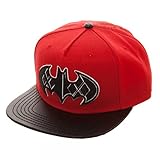 Bioworld  Batman Harley Quinn Carbon Fiber Snapback Baseball Hat ,One Size ,Red 