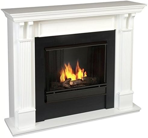 Real Flame Ashley Gel Fuel Fireplace in White Finish