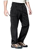 CQR CQ-UBP01-BLK_M/Regular Men's ACU/BDU Rip Stop Trouser EDC Tactical Combat Pants UBP01