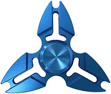 Hand Spinner, Fidget Alloy Spinner Toy Stress Reducer Helps Focus (Blue)