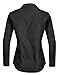 HOTOUCH Women Collared Button Down Long Sleeve Dress Shirt Black Small