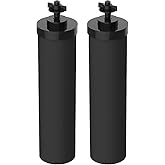 Filterlogic NSF/ANSI 42&372 Certified Water Filter, Replacement for Berkey® BB9-2® Black Purification Elements and Berkey® Gravity Filter System, Pack of 2