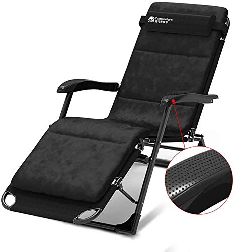 Lounge Sessel, Recliner Lounge Chaise Einstellbare Null-Schwerkraft, Falten mit Pad, Ideal für Patio-Pool-Yard-Rasen…