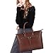 Laptop Bag for Women,Business Computer Bags for Women Up to 15.6 Inch,Multi Pockets Zippered Laptop Tote,Coffee