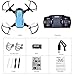 SIMREX X300C Mini Drone RC Quadcopter Foldable Altitude Hold Headless RTF 360 Degree FPV Video WiFi 720P HD Camera 6-Axis Gyro 4CH 2.4Ghz Remote Control Super Easy Fly for Training(Blue)