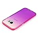 AIIYG DS(TM) Samsung Galaxy S7 Edge, G9350 Gradient Color Mirror Soft TPU Case with Shockproof PC Bumper for S7 Edge (Rose)
