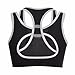 SYROKAN Women's High Impact Full Support Workout Powerback Yoga Sports Bra Top Black & White M