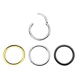 Hinged Segment Ring 16g & 14g Cartilage, Nose Lips and Nipple Septum Ring