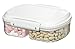Sistema Bake IT Collection Food Storage Container with Split Compartments, 2.6 Cup/0.6 L, Clear/White