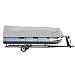 iCOVER Trailerable Pontoon Boat Cover with Storage Bag, Waterproof StormPro Heavy Duty, Polyester Fade-Resistant Fabric, Fits Pontoon Boat 17ft to 20ft Long & Beam Width up to 102in,Grey PB6303A.