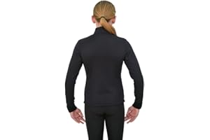 ChloeNoel Figure Skating Solid Polar Fleece Fitted Jacket by Polartec J11 Black Child Large