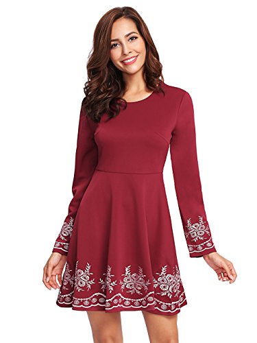 red fit and flare skater dress Wishlist Break My Heart Red Plunge Halter Flare Dress - Size L
