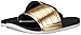 adidas Women's Adilette SC, Core Black/Gold Metallic/White, 9