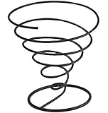 G.E.T. 4-32808 8" Diameter Black Metal Spiral Cone French Fry Holder or Appetizer Basket by Clipper Mill (Qty 1), Iron