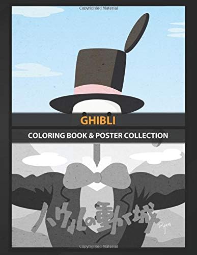 Coloring Book & Poster Collection: Ghibli Moving Castle Anime & Manga