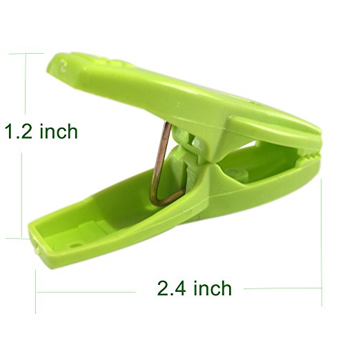 Shiaon Sturdy Clothespin 40-pack Colored Plastic Clothes Clips for Laundry Outdoor Kitchen and Photo Paper Craft - Windproof Anti-Slip Clothing Line Pegs With Springs - Air-Drying Clothing Pin Set - Thumbnail 3