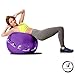 Epitomie Fitness Active Balance Fitness Ball with Imprinted Exercise and Training eBook (Purple/65 cm)