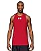 Under Armour Men's Charged Cotton Jus Sayin Too Tank, Red/Steel, Medium