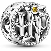 CHARMY´S Sterling Silver HP Logo Charm Compatible with Pandora Charms for Women, Magic School Bracelet Charms, Necklace Charms & Bracelets