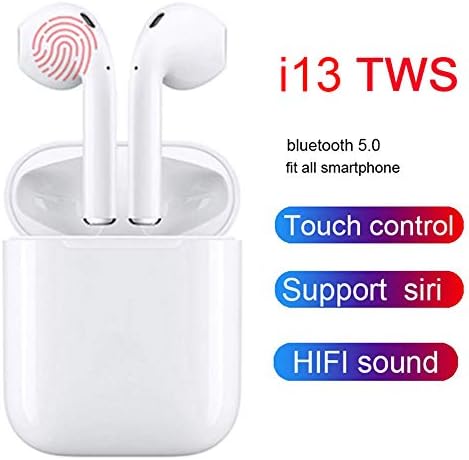 MENGXILU Wireless Bluetooth Headphones i13 TWS 5.0, True Touch Wireless Headphones, High Definition Binaural Call - Siri References - 350mAh Charging Case - Suitable for Android/iOS