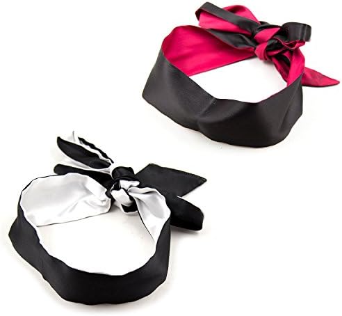 57" Long Satin Blindfold Soft Eye Mask Band Blinder Comfortable Sleep Masks(2 pack)