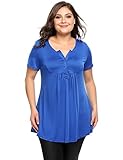 Women Plus Size Tunic Tops Short Sleeve Shirts Tees